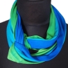 SCHLAUCHSCHAL LOOP SEIDENJERSEY 100% Seide Unikat grün-blau