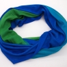 SCHLAUCHSCHAL LOOP SEIDENJERSEY 100% Seide Unikat grün-blau