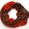 SCHLAUCHSCHAL LOOP SEIDENJERSEY 100% Seide Unikat braun-orange