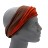 SCHLAUCHSCHAL LOOP SEIDENJERSEY 100% Seide Unikat braun-orange