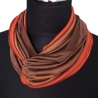 SCHLAUCHSCHAL LOOP SEIDENJERSEY 100% Seide Unikat braun-orange