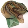 Seidentuch handbemalt Unikat Seide Crepe Georgette 110x110cm