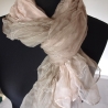 Plisseeschal Seide Chiffon handbemalt handplissiert 90x180cm