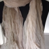Plisseeschal Seide Chiffon handbemalt handplissiert 90x180cm