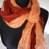 Plisseeschal Seide Chiffon handbemalt handplissiert 90x180cm