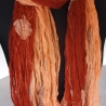 Plisseeschal Seide Chiffon handbemalt handplissiert 90x180cm