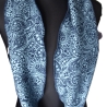 Loop Baumwolljaquard Loopschal Baumwollfleece blau gefüttert edel