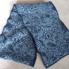Loop Baumwolljaquard Loopschal Baumwollfleece blau gefüttert edel
