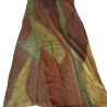 Seidenschal handbemalt Unikat Seide Crepe Georgette 55x220cm