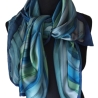 Seidentuch 110x110cm handbemalt Unikat Seide Crepe Satin 12.5