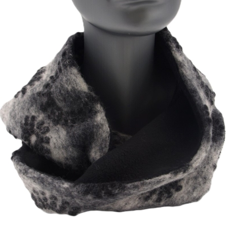 Loop Musterwalk Loopschal Winter warm Baumwolle gefüttert Unikat