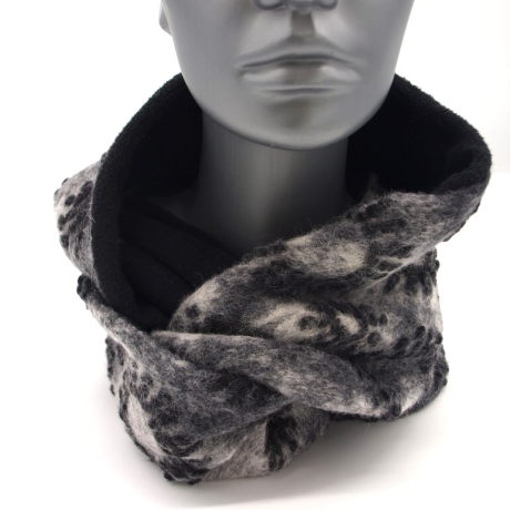 Loop Musterwalk Loopschal Winter warm Baumwolle gefüttert Unikat