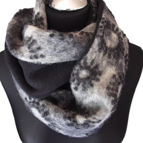 Loop Musterwalk Loopschal Winter warm Baumwolle gefüttert Unikat