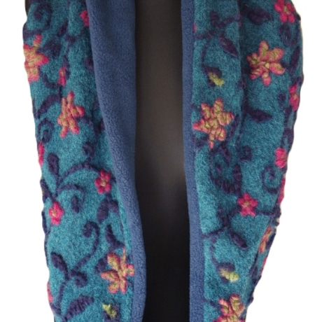 Loop Musterwalk Loopschal Winter warm Baumwolle gefüttert Unikat 