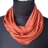 SCHLAUCHSCHAL LOOP SEIDENJERSEY 100% reine Seide rostbraun