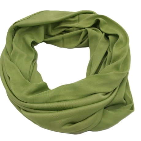 SCHLAUCHSCHAL LOOP SEIDENJERSEY 100% reine Seide grün