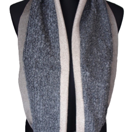 Loop Schlauchschal 3 versch.Stoffe Unikat Boucle Walk Cashmere