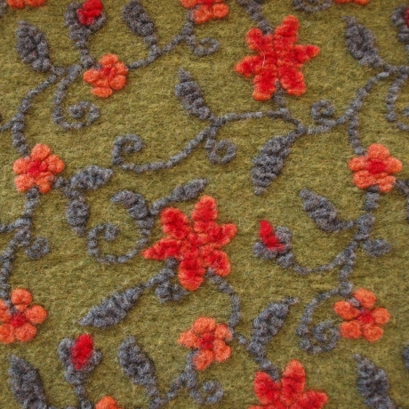 Musterwalk Kochwolle ital.Walkstoff mit erhabenem Muster Walklode