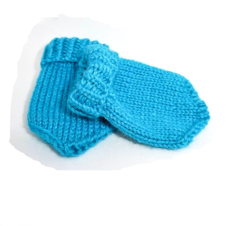 Babyhandschuhe, türkis, blau, superweiche Babywolle