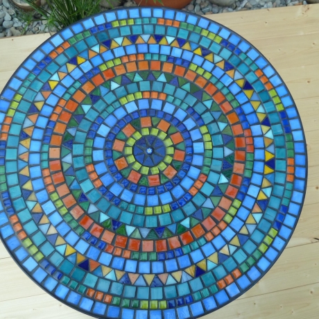 Mosaiktisch Tablett Beistelltisch Farben nach Wunsch