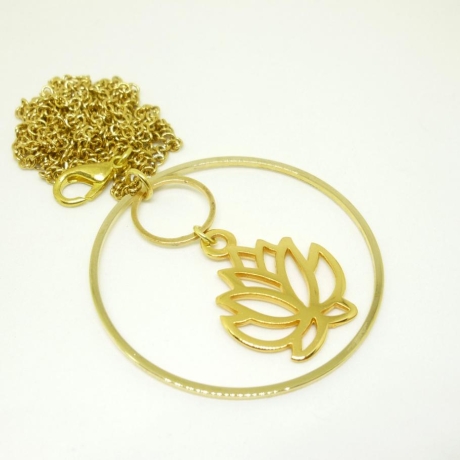 Lotus Halskette, vergoldet