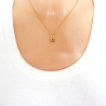 Halskette Lotusblume, vergoldet, Yoga Schmuck