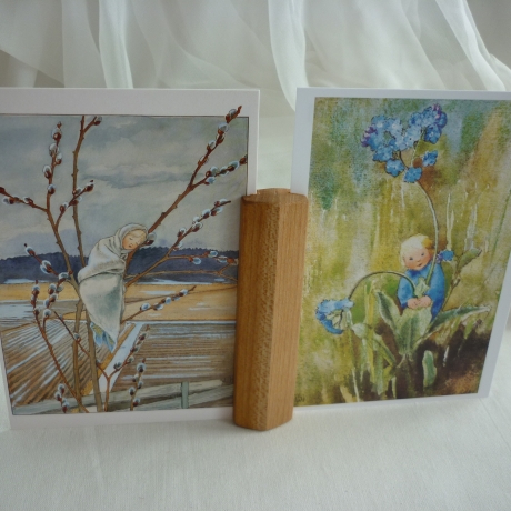Kartenständer für 2 Fotos oder Karten, Holz
