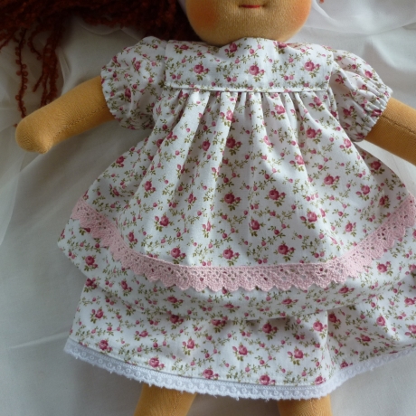 Puppenkleid mit Schürze für Puppengröße 37 - 40 cm