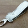 Schlüsselanhänger UNIKAT in Fell/Leder - Karabiner klein