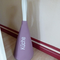 Türstopper in Leder mit Text - Individualisierbar ca.1kg