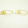 vergoldete Creolen mit Elefant-Anhängern, Geschenkidee