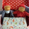 Kinderkoffer, Puppenkoffer, Puppenbett.  30 x 23 cm