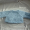 Flauschige Strickjacke Angora, Puppengröße bis 45 cm