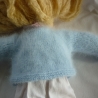 Flauschige Strickjacke Angora, Puppengröße bis 45 cm