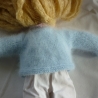 Flauschige Strickjacke Angora, Puppengröße bis 45 cm