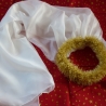 Seidenschleier mit Gold-Kronenband