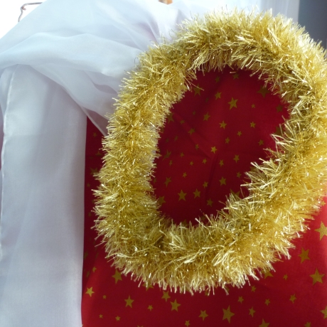 Seidenschleier mit Gold-Kronenband
