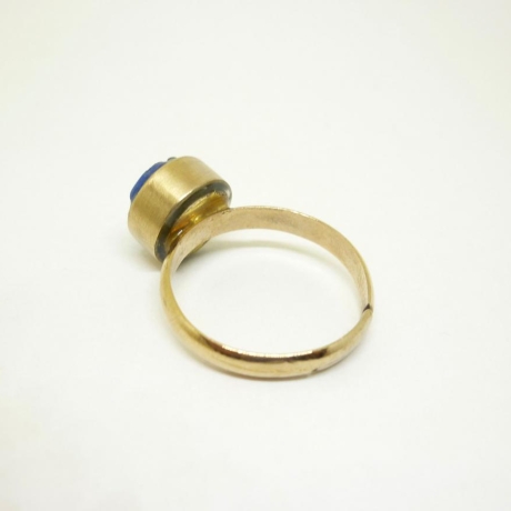 Lapislazuli Ring, handvergoldet