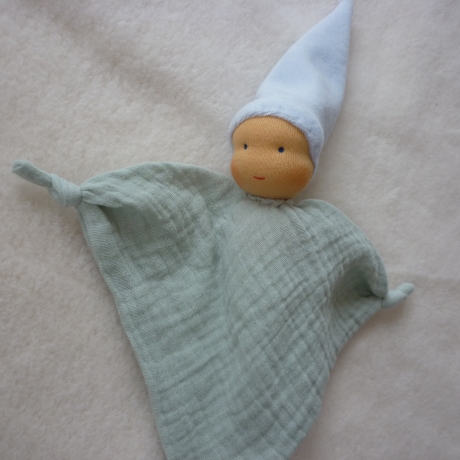 Zipfelpuppe klein Musselin. Püppchen für Babys