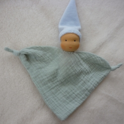 Zipfelpuppe klein Musselin. Püppchen für Babys