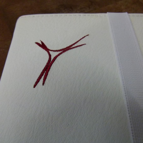 Lederhülle zum Gotteslob mit Kreuz und Namen / Initialen