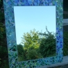 Mosaikspiegel Farbverlauf Grün blau aqua