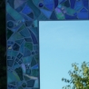 Mosaikspiegel Farbverlauf Grün blau aqua