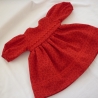 Rotes Puppenkleid. Für Puppengröße 37 - 40 cm