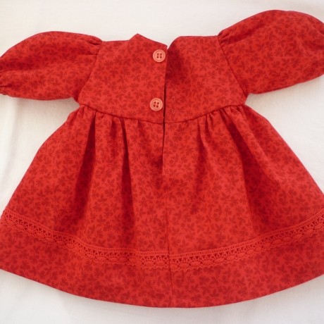 Rotes Puppenkleid. Für Puppengröße 37 - 40 cm