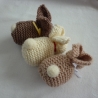 Häschen, gestrickt und schafwollgefüllt