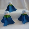 Glockenblumenhänger blau, Blumenkind aus Wollfilz