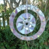 Mosaik Windspiel suncatcher rosa weiß