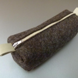 Mäppchen / Federmäppchen / Stiftemäppchen Dunkelbraun-1