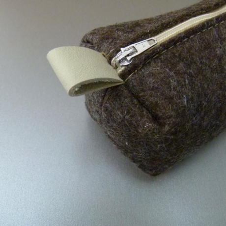 Mäppchen / Federmäppchen / Stiftemäppchen Dunkelbraun-1